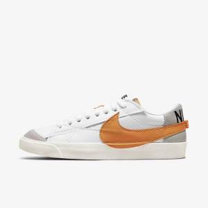 Nike Blazer Low 77 Jumbo Men's Sneakers White / Grey / Orange | NK621TXO