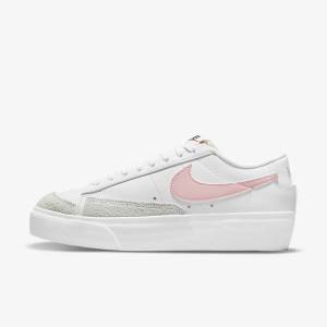 Nike Blazer Low Platform Women's Sneakers White / Black / Pink | NK965BEU