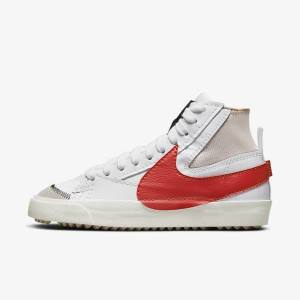 Nike Blazer Mid 77 Jumbo Men's Sneakers White / Red | NK162FKB