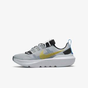 Nike Crater Impact Older Kids' Sneakers Light Grey / Blue / White | NK857DMG