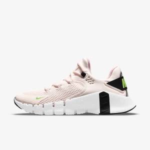 Nike Free Metcon 4 Women's Training Shoes Light Pink / White / Black / Green | NK503AES