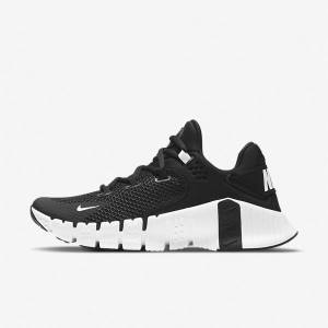 Nike Free Metcon 4 Women's Training Shoes Black / White | NK984MFR