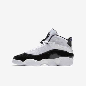 Nike Jordan 6 Rings Older Kids' Jordan Shoes White / Black | NK694PHJ