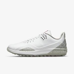 Nike Jordan ADG 3 Men's Golf Shoes White / Grey / Black | NK620OBE