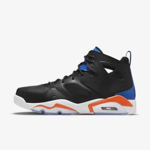 Nike Jordan Flight Club 91 Men's Jordan Shoes Black / Royal / White / Orange | NK523KDJ