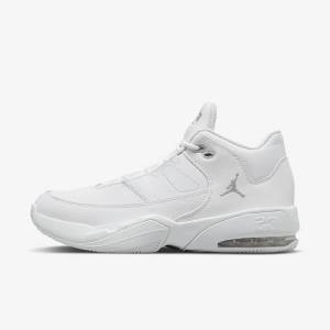 Nike Jordan Max Aura 3 Men's Jordan Shoes White / Metal Silver | NK286RMF