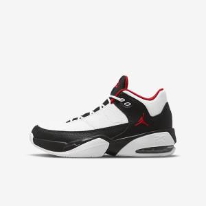 Nike Jordan Max Aura 3 Older Kids' Jordan Shoes White / Black / Red | NK840STZ