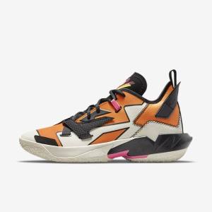 Nike Jordan Why Not Zer0.4 Men's Basketball Shoes White / Orange / Black | NK945IJN