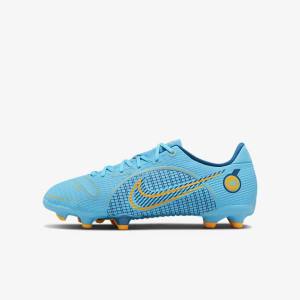 Nike Jr. Mercurial Vapor 14 Academy MG Older Multi-Ground Kids' Football Shoes Blue / Orange | NK593WMH