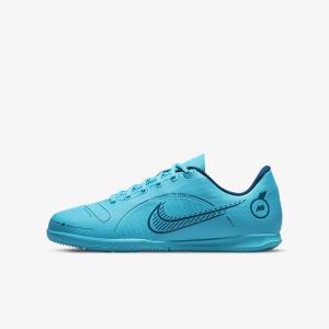 Nike Jr. Mercurial Vapor 14 Club IC Older Indoor Court Kids' Football Shoes Blue / Orange | NK321GPT