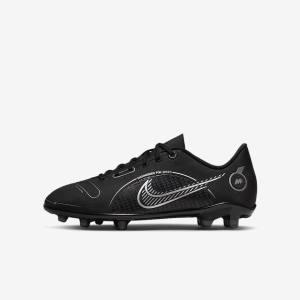 Nike Jr. Mercurial Vapor 14 Club MG Older Multi-Ground Kids' Football Shoes Black / Grey / Metal Silver | NK054VSY