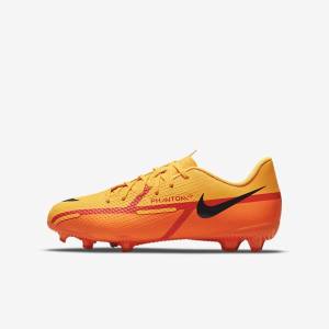 Nike Jr. Phantom GT2 Academy MG Older Multi-Ground Kids' Football Shoes Orange / Light Red / Black | NK537ZUN