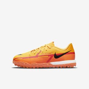 Nike Jr. Phantom GT2 Academy TF Older Turf Kids' Football Shoes Orange / Light Red / Black | NK017IFH