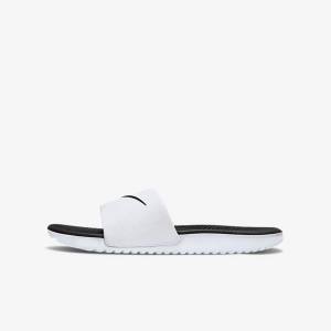 Nike Kawa Older Kids' Slides White / Black | NK846VPJ