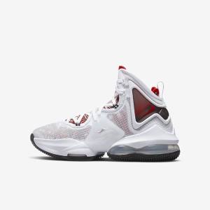 Nike LeBron 19 Older Kids' Basketball Shoes White / Black / Red | NK315BRW