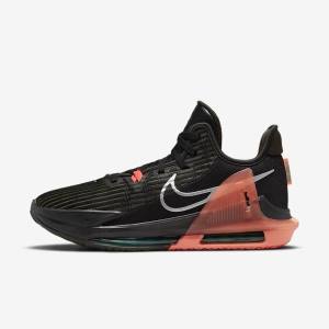 Nike LeBron Witness 6 Women's Basketball Shoes Black / Red / Metal Silver | NK946ADI