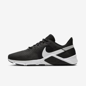 Nike Legend Essential 2 Men's Training Shoes Black / Metal Silver / White | NK375HSP