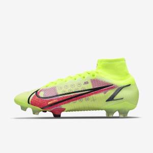 Nike Mercurial Superfly 8 Elite FG Firm-Grounds Women's Football Shoes Black / Light Red | NK864MHJ