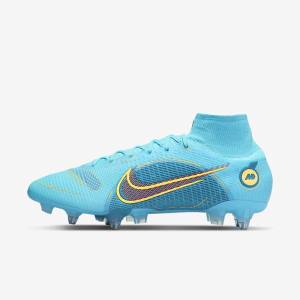 Nike Mercurial Superfly 8 Elite SG-PRO Anti-Clog Traction Soft-Ground Men's Football Shoes Blue / Orange | NK324ZHX