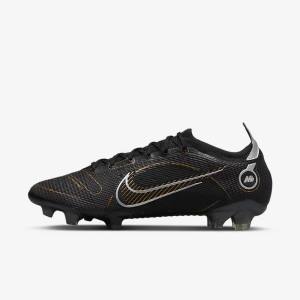 Nike Mercurial Vapor 14 Elite FG Firm-Grounds Men's Football Shoes Black / Metal Silver / Grey / Metal Gold | NK056RHN