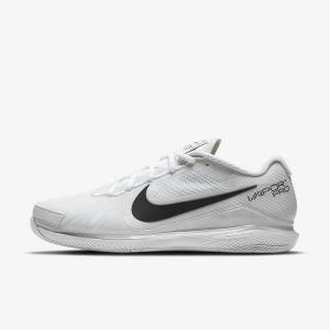 Nike NikeCourt Air Zoom Vapor Pro Hard-Court Men's Tennis Shoes White / Black | NK095ZNS