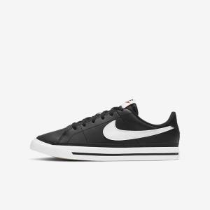 Nike NikeCourt Legacy Older Kids' Sneakers Black / Light Brown / White | NK960TUP