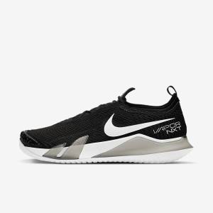 Nike NikeCourt React Vapor NXT Hard-Court Men's Tennis Shoes Black / White | NK643LSH