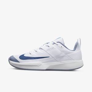 Nike NikeCourt Vapor Lite Hard Court Men's Tennis Shoes White / Navy | NK672HWY