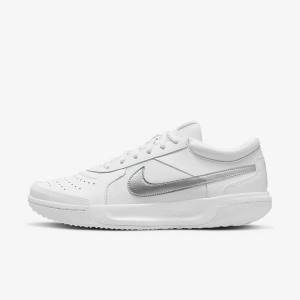 Nike NikeCourt Zoom Lite 3 Women's Tennis Shoes White / Metal Silver | NK582DJR