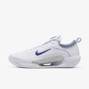 Nike NikeCourt Zoom NXT Hard Court Men's Tennis Shoes White / Grey / Navy | NK307LIG