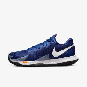 Nike NikeCourt Zoom Vapor Cage 4 Rafa Hard Court Men's Tennis Shoes Royal Blue / Orange / Black / White | NK051ADR