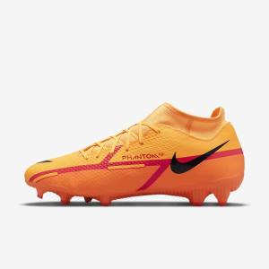 Nike Phantom GT2 Academy Dynamic Fit MG Multi-Ground Men's Football Shoes Orange / Light Red / Black | NK128PDW