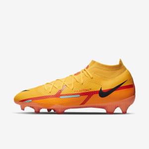 Nike Phantom GT2 Pro Dynamic Fit FG Firm-Ground Women's Football Shoes Orange / Light Red / Black | NK503RNM