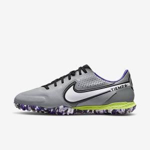 Nike React Tiempo Legend 9 Pro TF Turf Men's Football Shoes Light Grey / White | NK092QUB