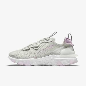 Nike React Vision Women's Sneakers Light Beige / White / Pink | NK041VDT