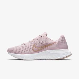 Nike Renew Run 2 Road Women's Running Shoes Light Purple / White / Metal Red Brown | NK629FJY