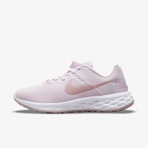 Nike Revolution 6 FlyEase Next Nature Easy On-Off Road Women's Running Shoes Light Purple / White | NK498MRV