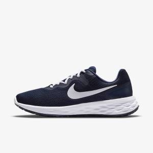 Nike Revolution 6 Next Nature Road Men's Running Shoes Navy / Obsidian / White | NK261RCZ