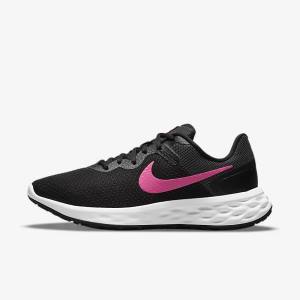 Nike Revolution 6 Next Nature Road Women's Running Shoes Black / Grey / Pink | NK623XBM