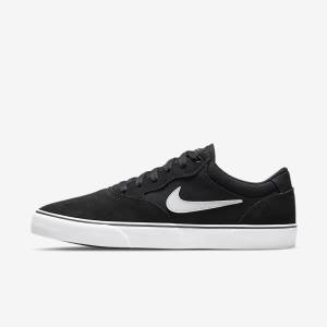 Nike SB Chron 2 Women's Skate Shoes Black / White | NK342YGI