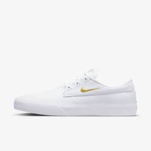 Nike SB Shane PRM Women's Skate Shoes White / Metal Gold | NK678CDT