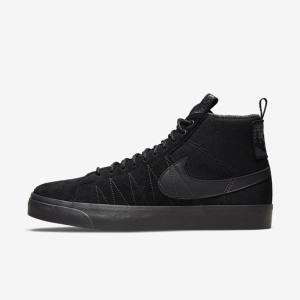 Nike SB Zoom Blazer Mid Premium Women's Skate Shoes Black / Dark Grey | NK971RYV