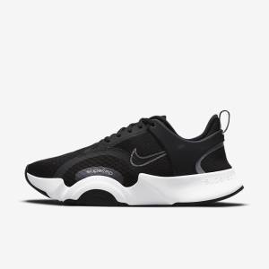 Nike SuperRep Go 2 Women's Training Shoes Black / White / Metal Dark Grey | NK781HGD