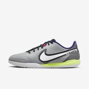 Nike Tiempo Legend 9 Academy IC Indoor-Court Women's Football Shoes Light Grey / White | NK215BJR