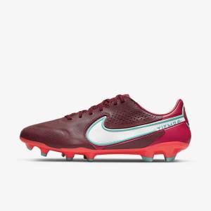 Nike Tiempo Legend 9 Pro FG Firm-Ground Women's Football Shoes Red / White | NK630GLY