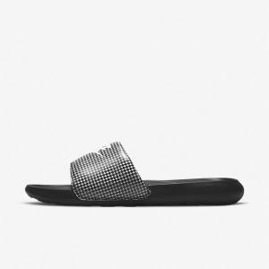 Nike Victori One Print Women's Slides Black / White | NK038FWN