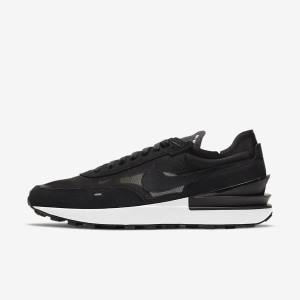 Nike Waffle One Men's Sneakers Black / White / Orange / Black | NK714OVT