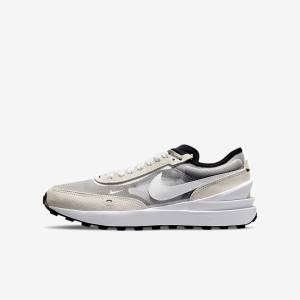 Nike Waffle One Older Kids' Walking Shoes White / Black / Orange | NK412QVA