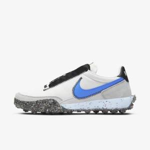 Nike Waffle Racer Crater Women's Sneakers White / Black / Blue | NK306MEO