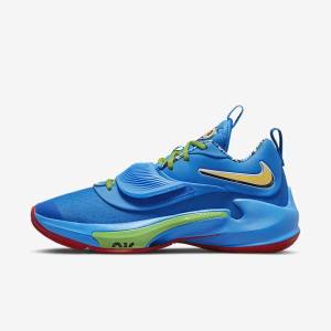 Nike Zoom Freak 3 Men's Basketball Shoes Blue / White / Red / Black | NK975QBK